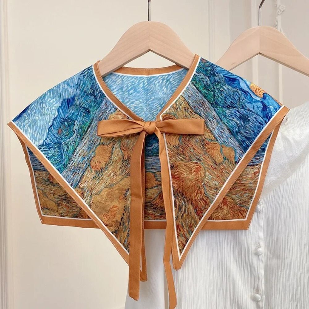 Blouse Off Shoulder - Colarinho falso padrão floral feminino, camisa
