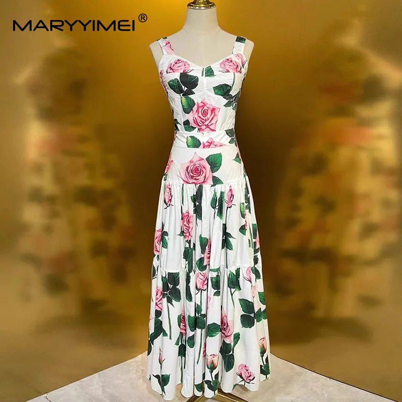 Romper Floral Print - MARYYIMEI Conjunto de Moda com Estampa