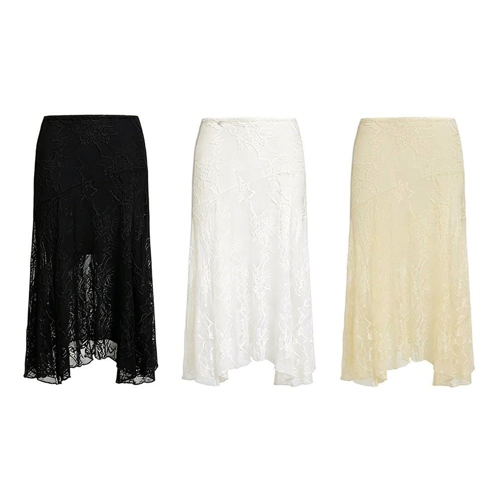 Vestido de Praia em Renda de C - Midi Skirt Floral avaliação e preço
